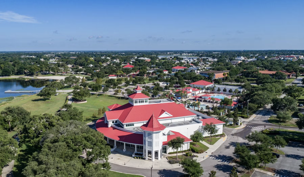 Aerial view of Haines City FL residential area