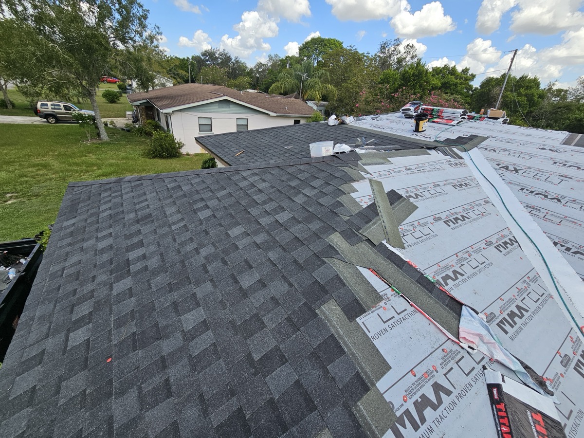 Asphalt shingle roofing installation on a Winter Haven FL home